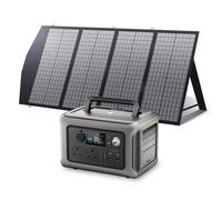 ALLPOWERS Portable Power Station R600 with 140W Foldable Solar Panel, 2x 600W AC Output/299Wh LiFePO4 Battery, 100% Charged in 1 Hour Solar Generator, USB-C 100W Home Backup Power, Camping RVs