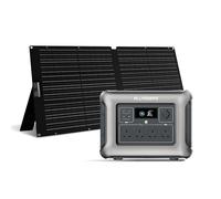 ALLPOWERS R1500 LITE Portable Power Station + 100W Solar Panel, 1056Wh LiFePO4 Battery,1600W AC/100W USB-C Output, 50 Min Fast Charge, Solar Generator for Outdoor Camping Off-grid Living RV