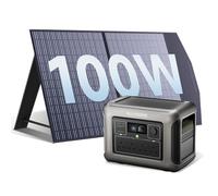 ALLPOWERS R1500 LITE Portable Power Station (2025 New) + 100W Solar Panel, 1056Wh LiFePO4 Battery, 1600W AC/100W USB-C Output Portable Power, Fast Charge Solar Generator for Outdoor Camping