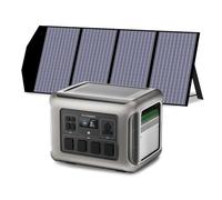 ALLPOWERS R2500 Solar Generator 2016Wh with 140W Portable Solar Panel, 4 X 2500W (4000W Surge) AC Outlets, Portable Power Station, Outdoor Generator for Home Backup Outdoors Camping RV Emergency