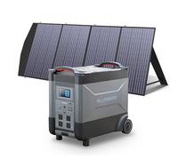 ALLPOWERS R4000 Outdoor Generator with 200W Portable Solar Panel, 3456Wh LiFePO4 Portable Power Station, Huge 4000W AC Output, UPS Solar Generator For Home Backup RV Travel Outdoor Camping