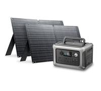 ALLPOWERS R600 Portable Power Station with 2x SE100 Solar Panels, 600W 299Wh LiFePO4 Solar Generator with 2x 100W Panels, Portable Generator with UPS Function, Fast Charging for Outdoor RV Home Use