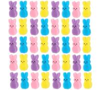 AllReal 48 Pcs Easter Sponge Bunnies Decorations Spring Pastel Bunny Vase Filler Rabbit Sponges for Basket Stuffers Home Table Centerpieces Tired Tray Decor