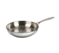 Kuhn Rikon Allround Uncoated Frying Pan, 24cm. 18/10 Stainless Steel. Suitable for All Hobs (Including Induction). Fully Welded Induction Base & Riveted Stay-Cool Handle. Oven Safe & Dishwasher Proof