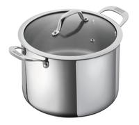KUHN RIKON Allround Oven-Safe Induction Casserole Pot with Glass Lid, 12 litre/28 cm, Stainless Steel, Silver