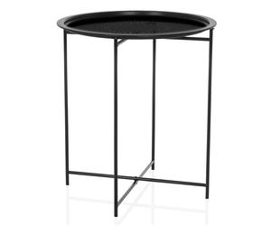 ALLRUND | Metal with perforated pattern - Side table Black
