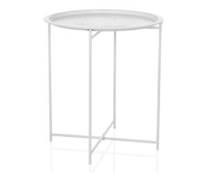 ALLRUND | Metal with perforated pattern - Side table White