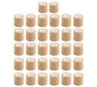 Allruyee 32 Rolls Self Adhesive Cohesive Wrap Tape, 2 Inch x 5 Yards Stretch Bandage for Sports Support, Equipment Grip & Daily Fixing, Skin-Friendly Non-Woven Material for Human & Pet Use(Skin)