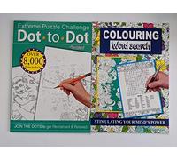 alls Adult Squiggle A4 Extreme Dot To Dot Puzzle Book & Word Search Colouring Book