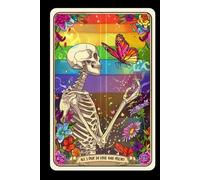 All's Fair In Love & Poetry Notebook: ️ LGBTQ+ Skeletal Tarot Card Notebook Series - 6" x 9", 150 Lined Pages, Hardcover ️⚧️