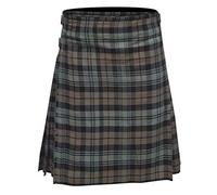 Allsafe Traders Scottish Men's 8 Yard Tartan Kilt, Highland Wedding Kilt, Black Watch Weathered, 50