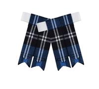 Allsafe Traders Scottish Tartan Kilt Flashes with Elastic Adjusters, Blue Ramsay, One Size