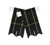 Allsafe Traders Scottish Tartan Kilt Flashes with Elastic Adjusters, Wallace Hunting, Standard