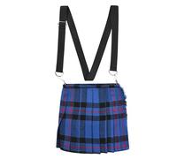 Allsafe Traders Traditional Scottish Women Tartan Bag Pleated Crossbody Purse - Adjustable Straps, Zip Closure 18 Color, Elliot Modern
