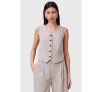 AllSaints Aleida Tri Waistcoat Greige Brown size 8 | Vests Outlet | Women | Brown 8