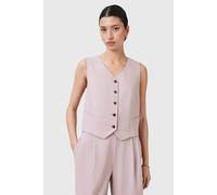 AllSaints Aleida Tri Waistcoat Mauve Chalk Pink size 8 | Vests Outlet | Women | Purple 8