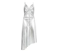 AllSaints Alexia metallic ruched slip dress - Silver 8-10-12-14