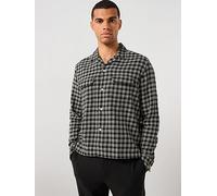 AllSaints All Saints Horton Long Sleeve Casual Shirt, Black, Size M, Men Black