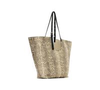 AllSaints Ara snakeskin buckle tote bag - Neutrals One Size