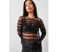 AllSaints Arlea Tulle Top Black size 6 | Blouses Outlet | Women | Black 6