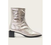 AllSaints Avril Metallic Boot, Silver, Size 4, Women Ilver