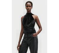 AllSaints Bellatrix Velvet Top Black size 8 | Shirts Outlet | Women | Black 8