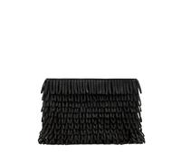 AllSaints Bettina leather fringe clutch - Black One Size