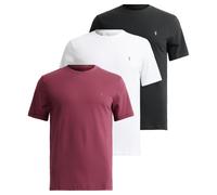 AllSaints Brace Brushed Cotton T-Shirts 3 Pack - S, BLUE