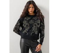 AllSaints Cecile Pippa Sweat, Black, Size S, Women Black