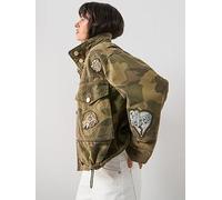 AllSaints Clay Patch Jacket, Green, Size L, Women Green