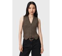 AllSaints Cruz Shine Waistcoat Bronze Brown size M | Sweaters Outlet | Women | Brown M