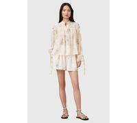 AllSaints Delphine Shirt Laci Ecru White size 10 | Button-Down Shirts Outlet | Women | Brown 10