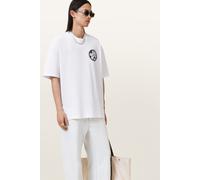 AllSaints Distortion Ss Crew Ashen White size L | Print T-Shirts Outlet | Men | White L