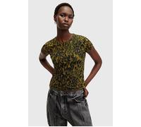 AllSaints Ellie Mesh Tee Teresa Khaki Green size 2 | T-shirts Outlet | Women | Brown 2