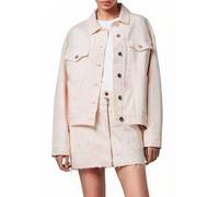 AllSaints Elma Dye Denim Jacke Chalk White/pink size S | Denim Jackets Outlet | Women | Blue S