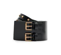 AllSaints Elodie Double Belt Patent Black/brass size XS | Outlet | Women | Black XS
