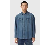 AllSaints Fenton Shirt Vintage Indigo size L | Longsleeves Outlet | Men | Blue L