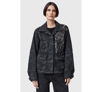 AllSaints Finch Camo Jacket Ink Blue size 6 | Jackets Outlet | Women | Blue 6