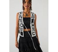 AllSaints Florence Waistcoat, Black, Size M, Women Black