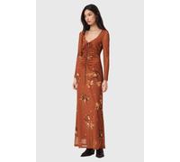 AllSaints Gabby Ls Mesh Dress Ania Rust Brown size 6 | Maxi Dresses Outlet | Women | Brown 6