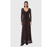 AllSaints Gabby Ls Mesh Dress Bottle Brown size 2 | Maxi Dresses Outlet | Women | Brown 2