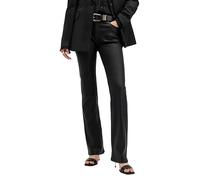 AllSaints Haldan Slim Bootcut Coated Black size W25 | Leather Pants Outlet | Women | Black W25