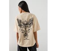 AllSaints Halis Amelie Oversized T-Shirt, White, Size L, Women White