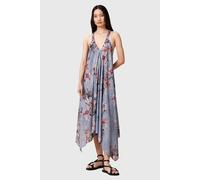 AllSaints Lil Dress Adena Dusty Blue size 4 | Midi Dresses Outlet | Women | Blue 4