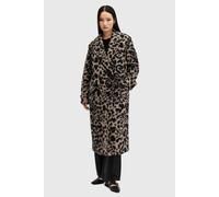 AllSaints Mabel Leppo Coat Leopard Brown size 6 | Double Breasted Coats Outlet | Women | Brown 6