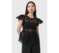 AllSaints Meadow Emb Top Black size 2 | Blouses Outlet | Women | Black 2