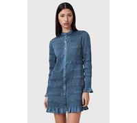 AllSaints Meg Mini Dress Oyster Blue size 2 | Mini Dresses Outlet | Women | Blue 2