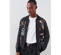 AllSaints Meller Knitted Cardigan, Black, Size L, Men Black