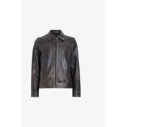 Allsaints Mens Allsaints Alkan Regular-Fit Zip-Up Leather Jacket Vintage Black L