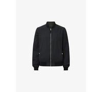 Allsaints Mens Allsaints Bassett Stand-Collar Reversible Cotton-Blend Jacket Black/Dull Gre S